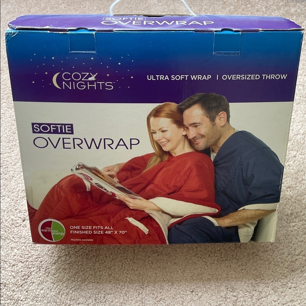 NWT Softie Overwrap - ELECTRIC Red Ultrasoft Wrap and Oversized Throw Blanket